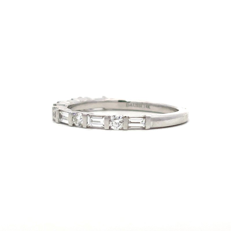 Henri Daussi Halfway Diamond Wedding Band