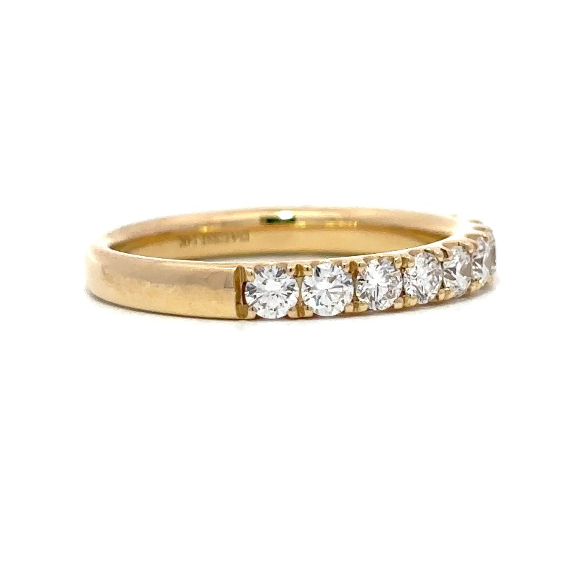 Henri Daussi Halfway Diamond Wedding Band