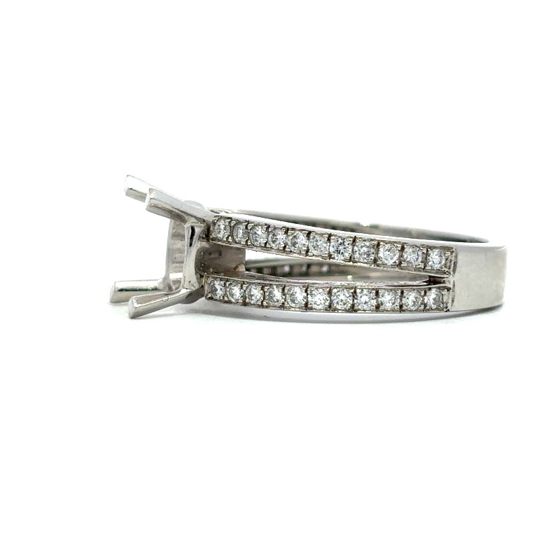 Platinum Diamond Semi Mount Ring