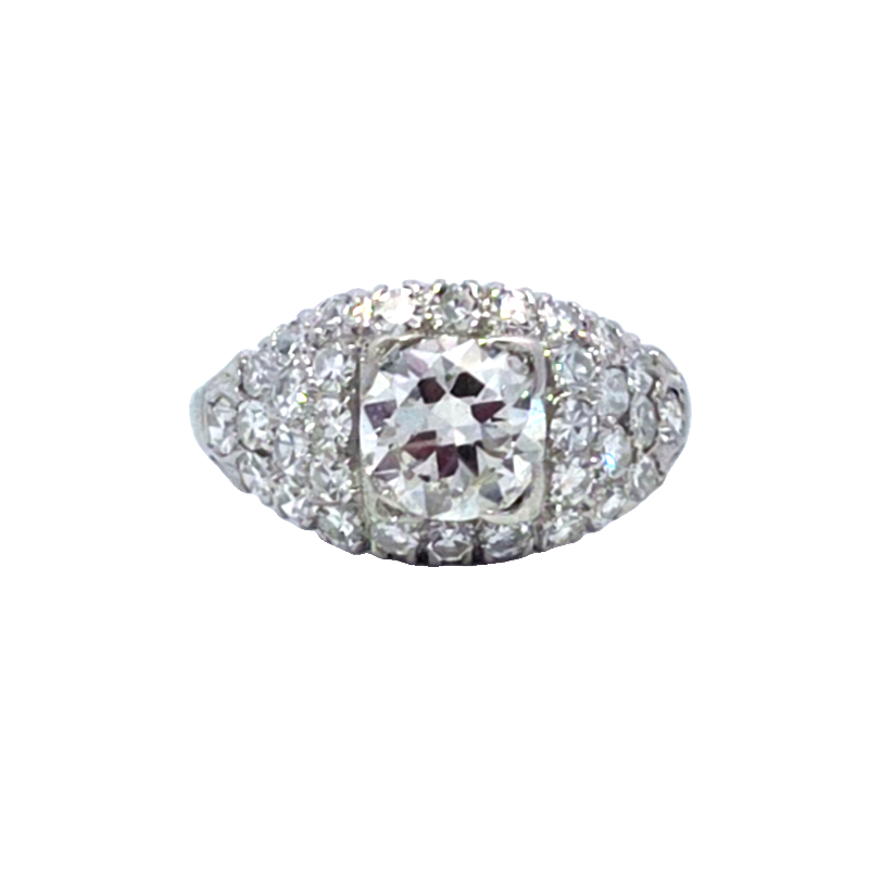 Estate Old Mine Cut Diamond Fashion Ring