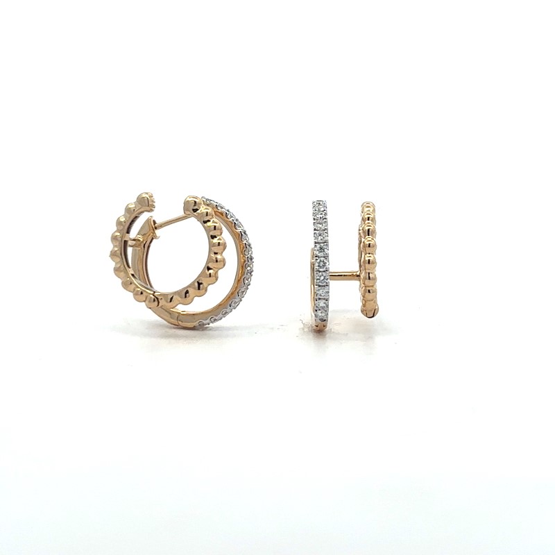 Diamond Double Hoop Earrings