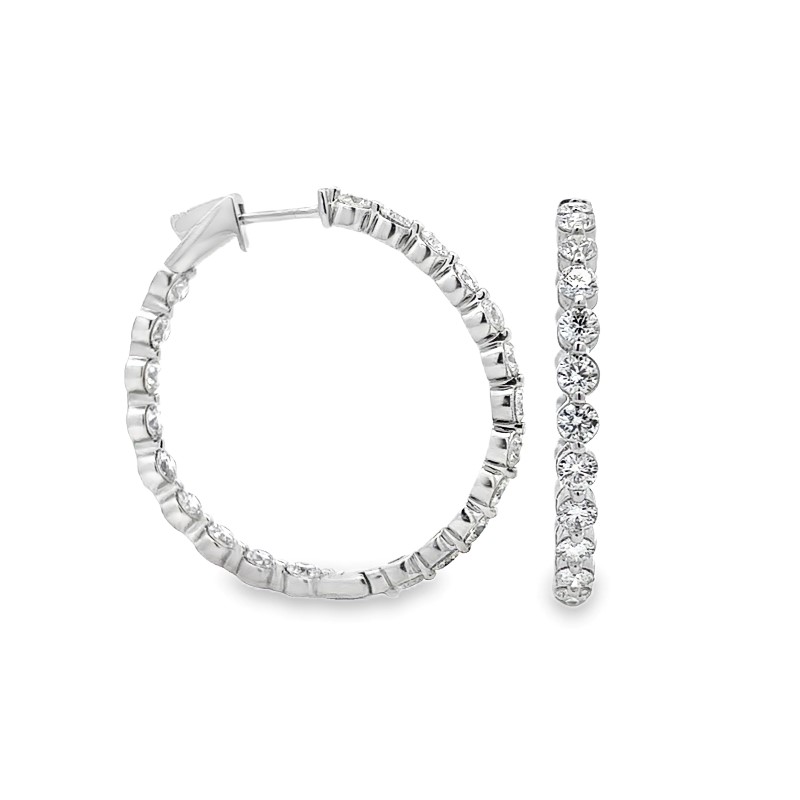 Inside Out Diamond Hoop Earrings