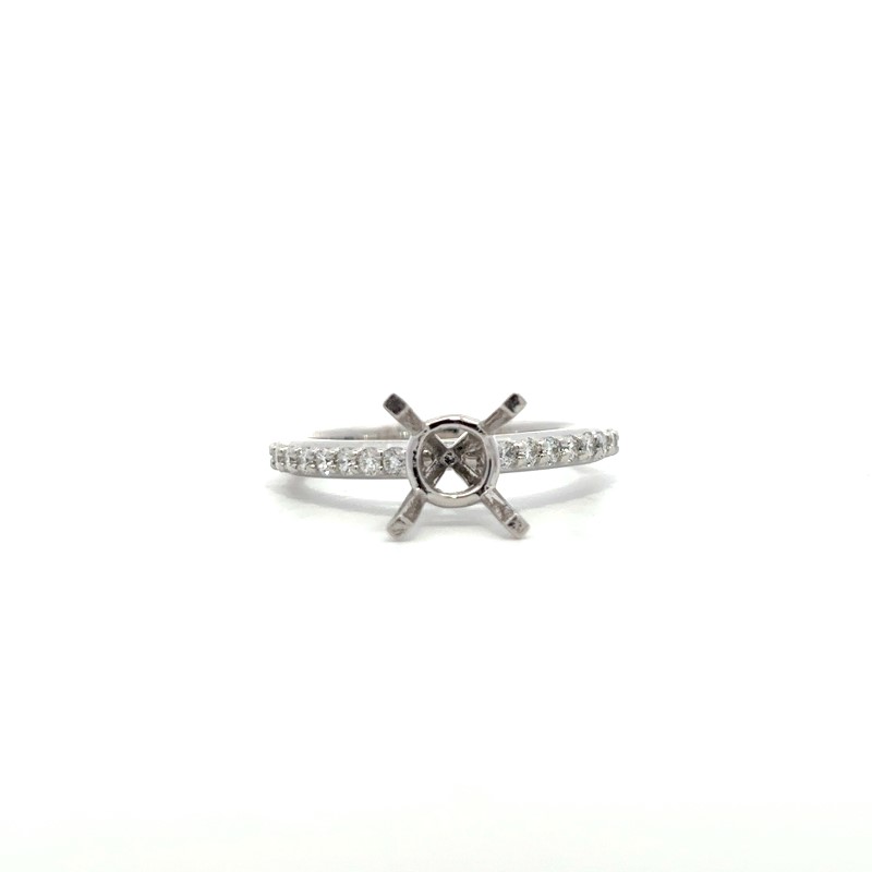 Platinum Diamond Semi Mount Ring