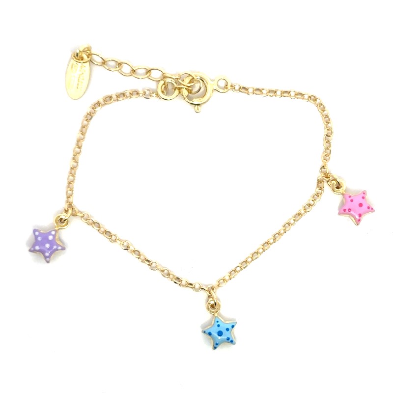 AMen Baby Enamel Puffed Star Bracelet