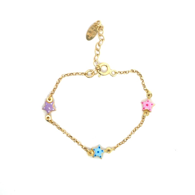AMen Baby Enamel Puffed Star Bracelet