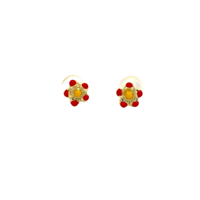 AMen Baby Enamel Flower Earrings
