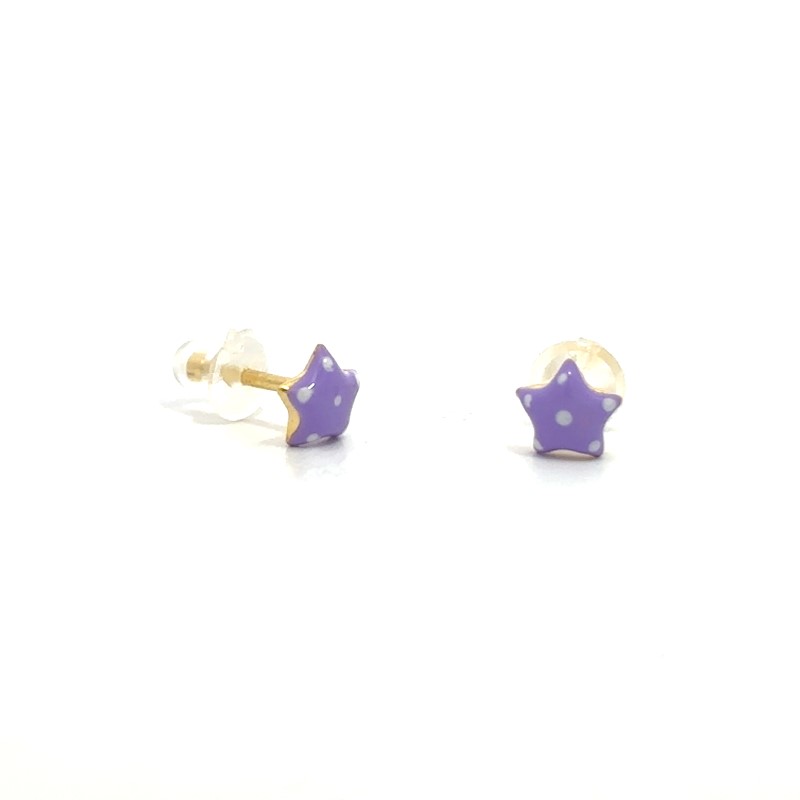 AMen Baby Enamel Star Earrings