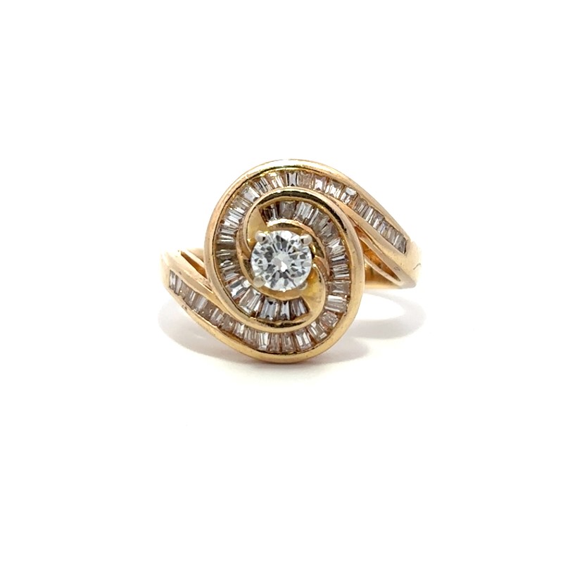 Estate Diamond Ballerina Ring