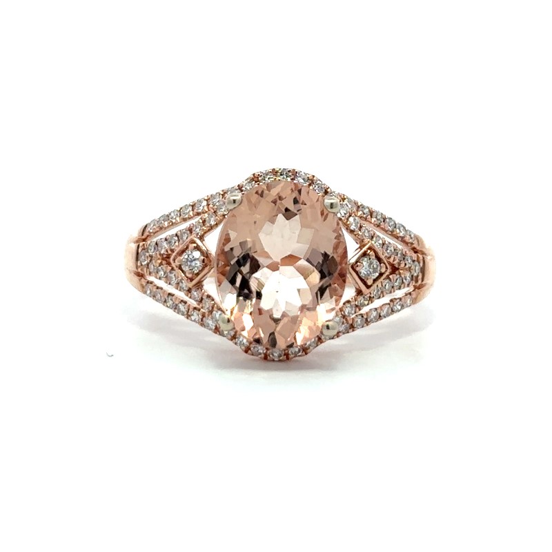 Morganite And Diamond Ring