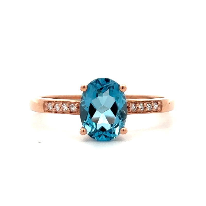 London Blue Topaz And Diamond Ring