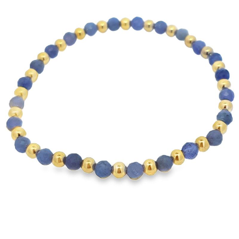 4mm Tanzanite Beaded Stretch Bracelet