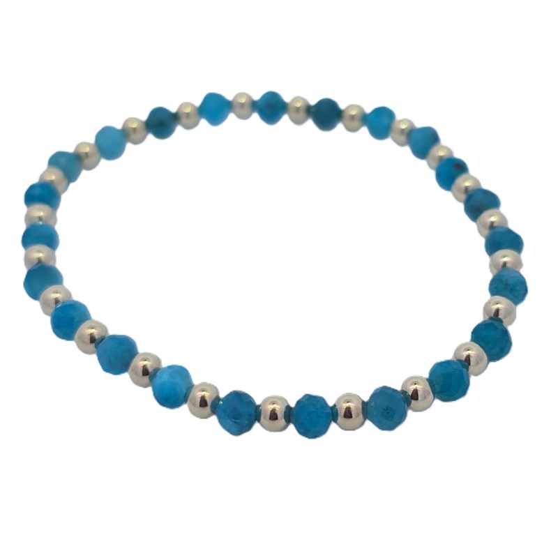 4mm Apatite Beaded Stretch Bracelet