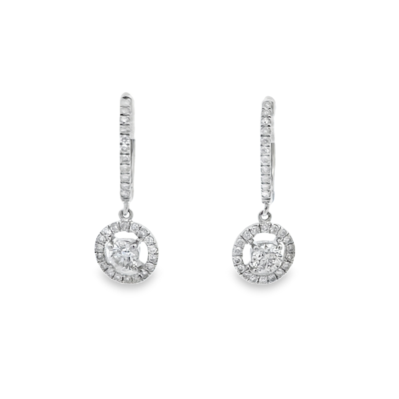 Diamond Dangle Hoop Earrings Diamond Dangle Hoop Earrings