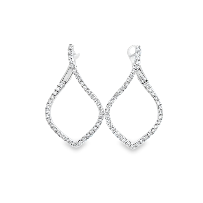 Twisted Diamond Drop Earrings Twisted Diamond Drop Earrings