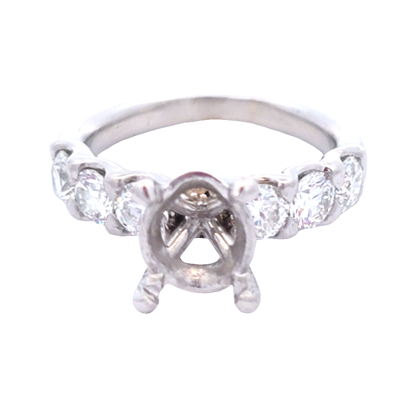 Estate Platinum Diamond Semi Mount Ring Estate Platinum Diamond Semi Mount Ring