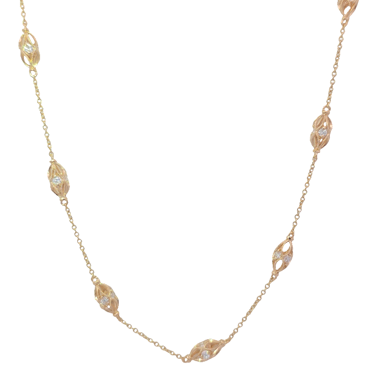 3-D Diamond Station Necklace 3-D Diamond Station Necklace