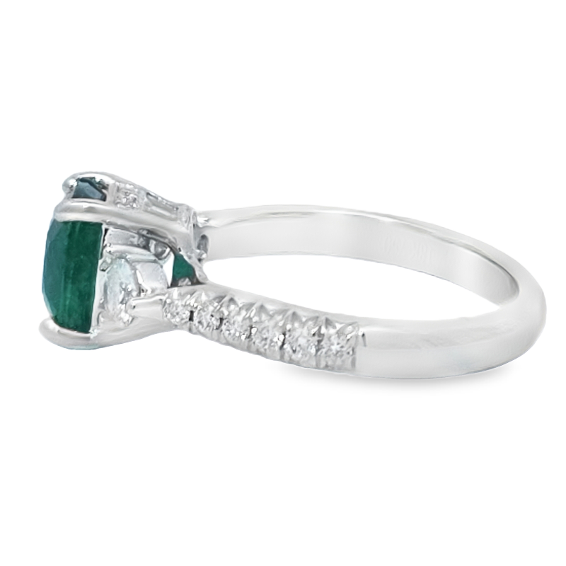 Emerald And Diamond Ring
