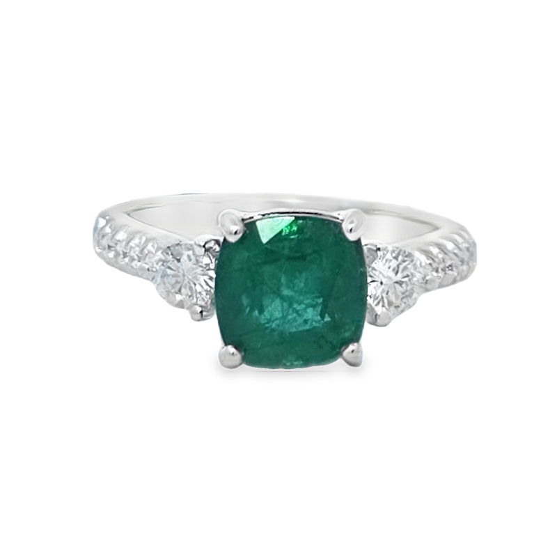Emerald And Diamond Ring
