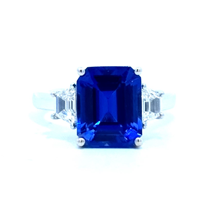GIA Certified Tanzanite And Diamond Ring