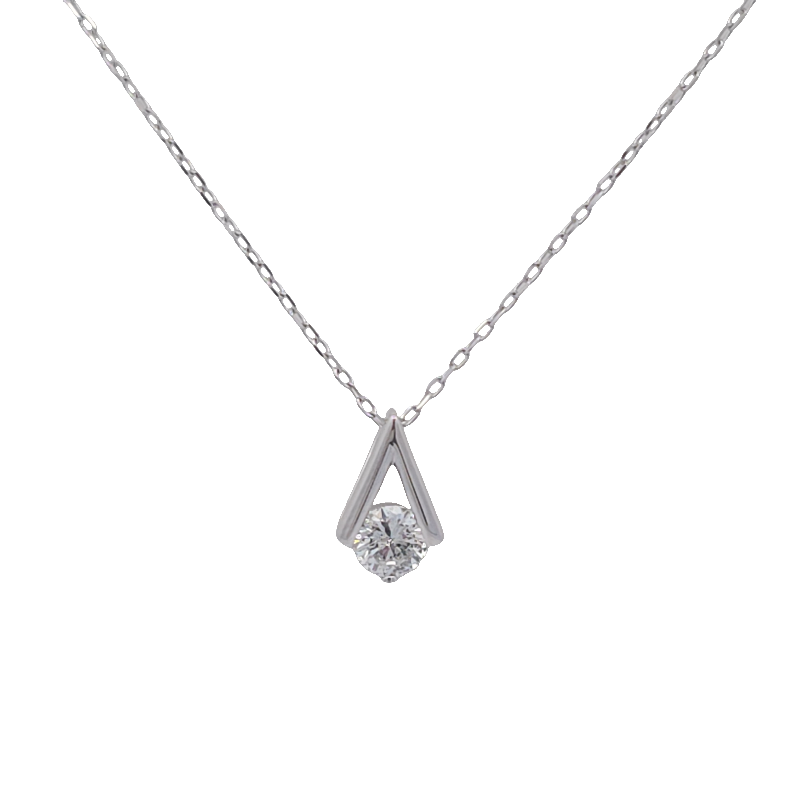 Diamond Solitaire Pendant Necklace