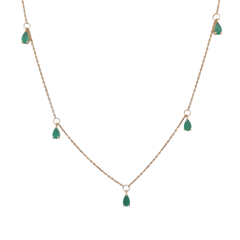 Emerald Station Necklace