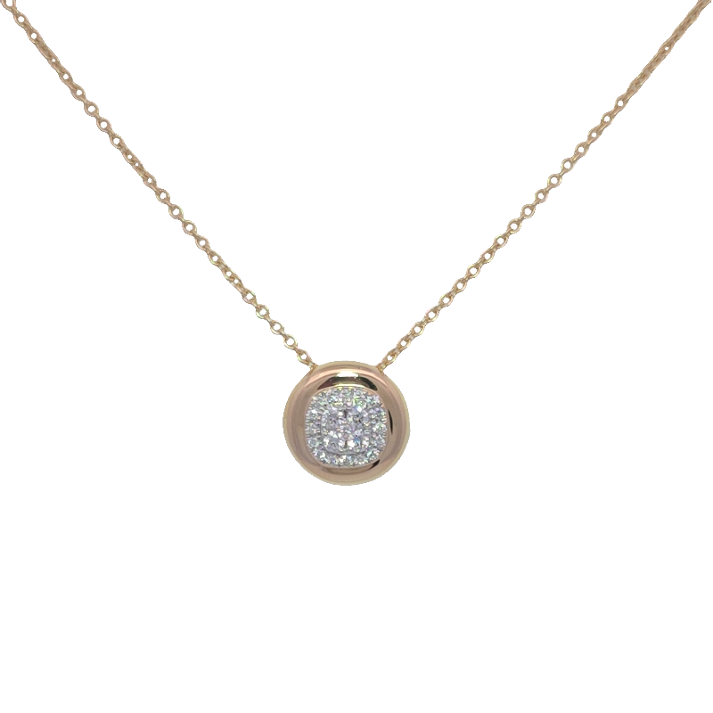Diamond Cluster Pendant Necklace