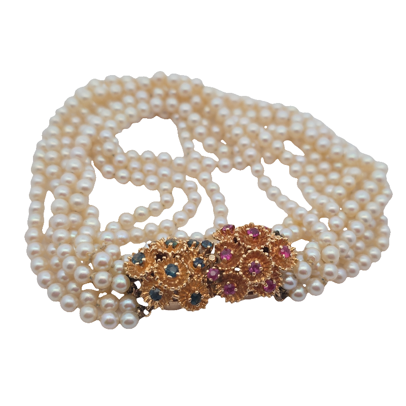 Estate 8 Strand Pearl Bracelet