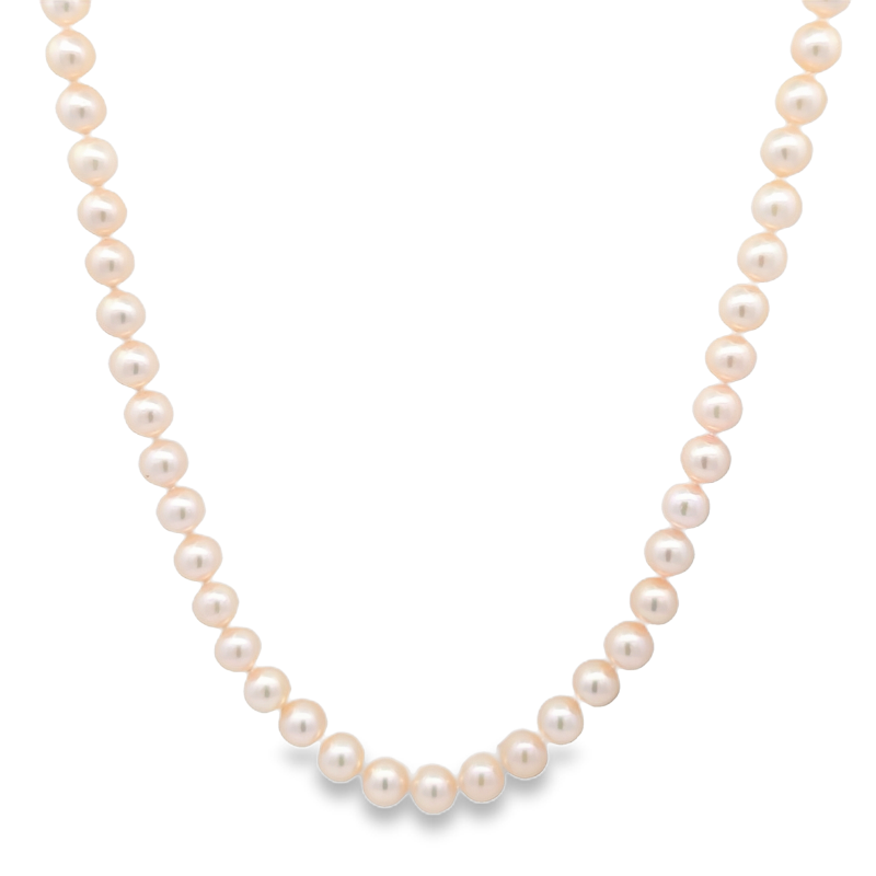 Estate 22 Inch Akoya Pearl Necklace