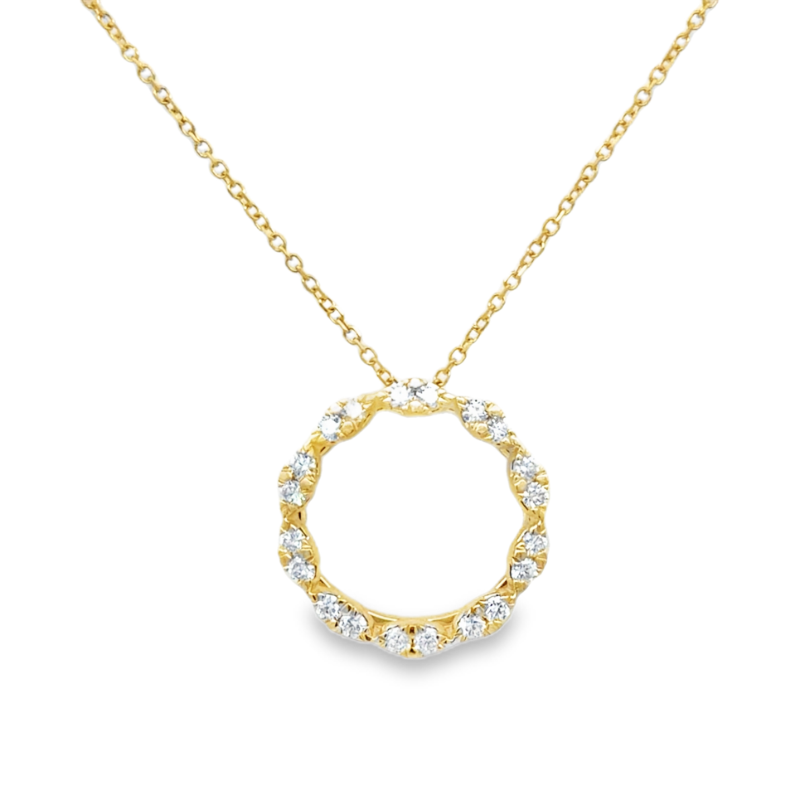 Diamond Circle Pendant Necklace