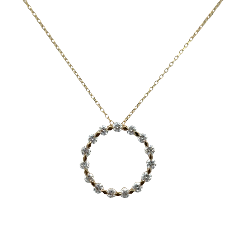 Diamond Circle Of Life Pendant Necklace