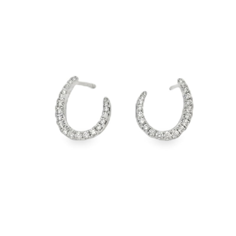 Diamond U Shaped Earrings