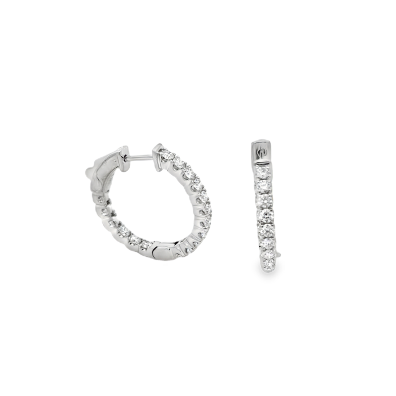 1.0ct Diamond Inside Outside Hoops