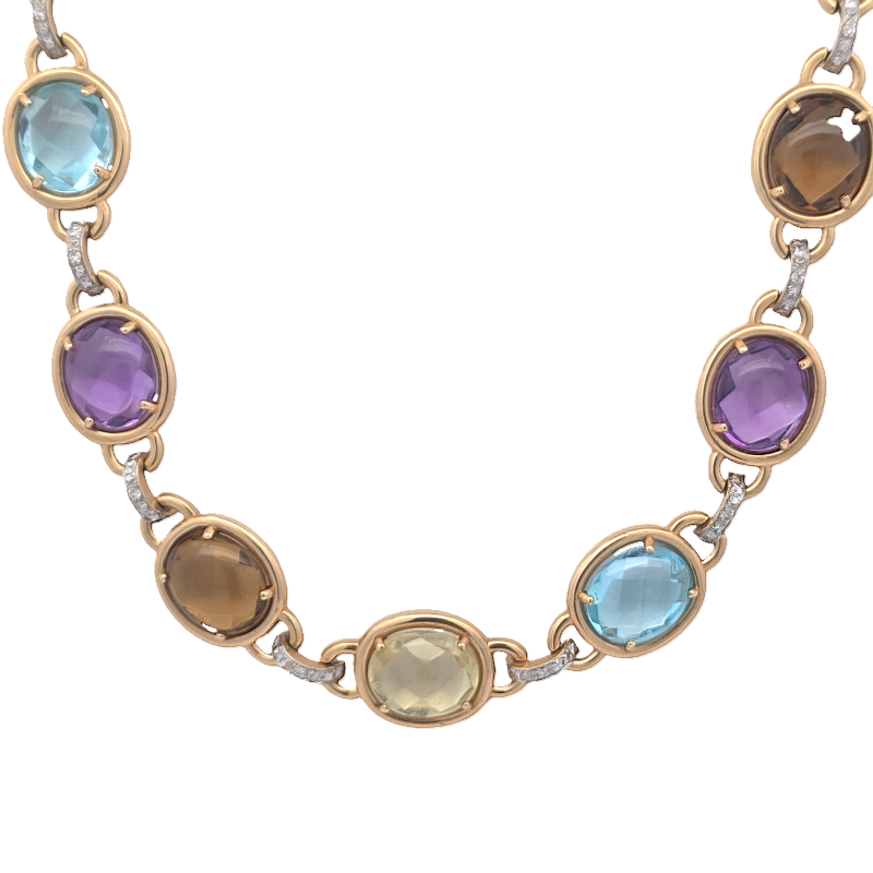 Estate Multi Color Stone Necklace