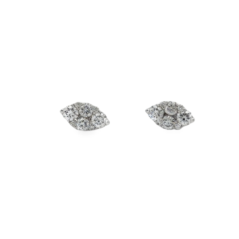 Marquise Diamond Cluster Studs