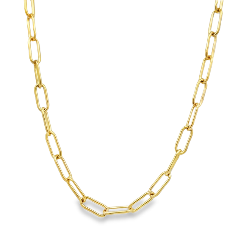 Veloria Collection Gold Tone Paperclip Chain