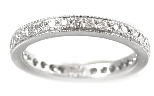 Platinum Full Cut Diamond Eternity Wedding Band