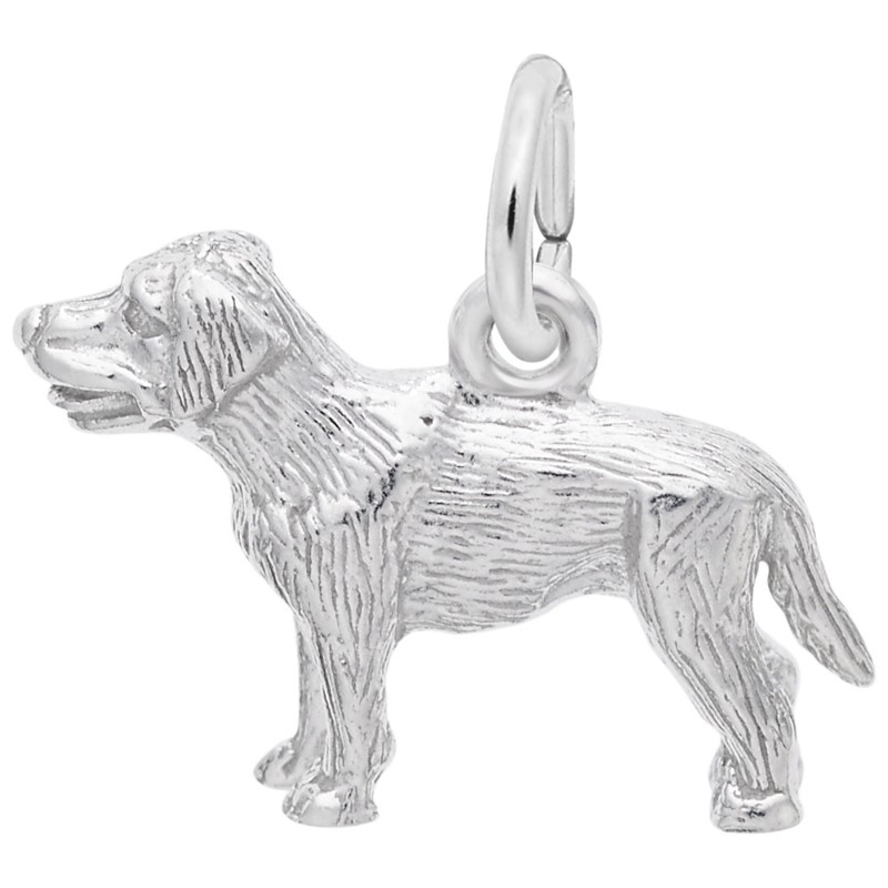Small Labrador Retriever Dog Charm Sterling Silver