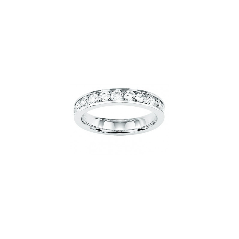 14 Karat White Gold Diamond Wedding Band