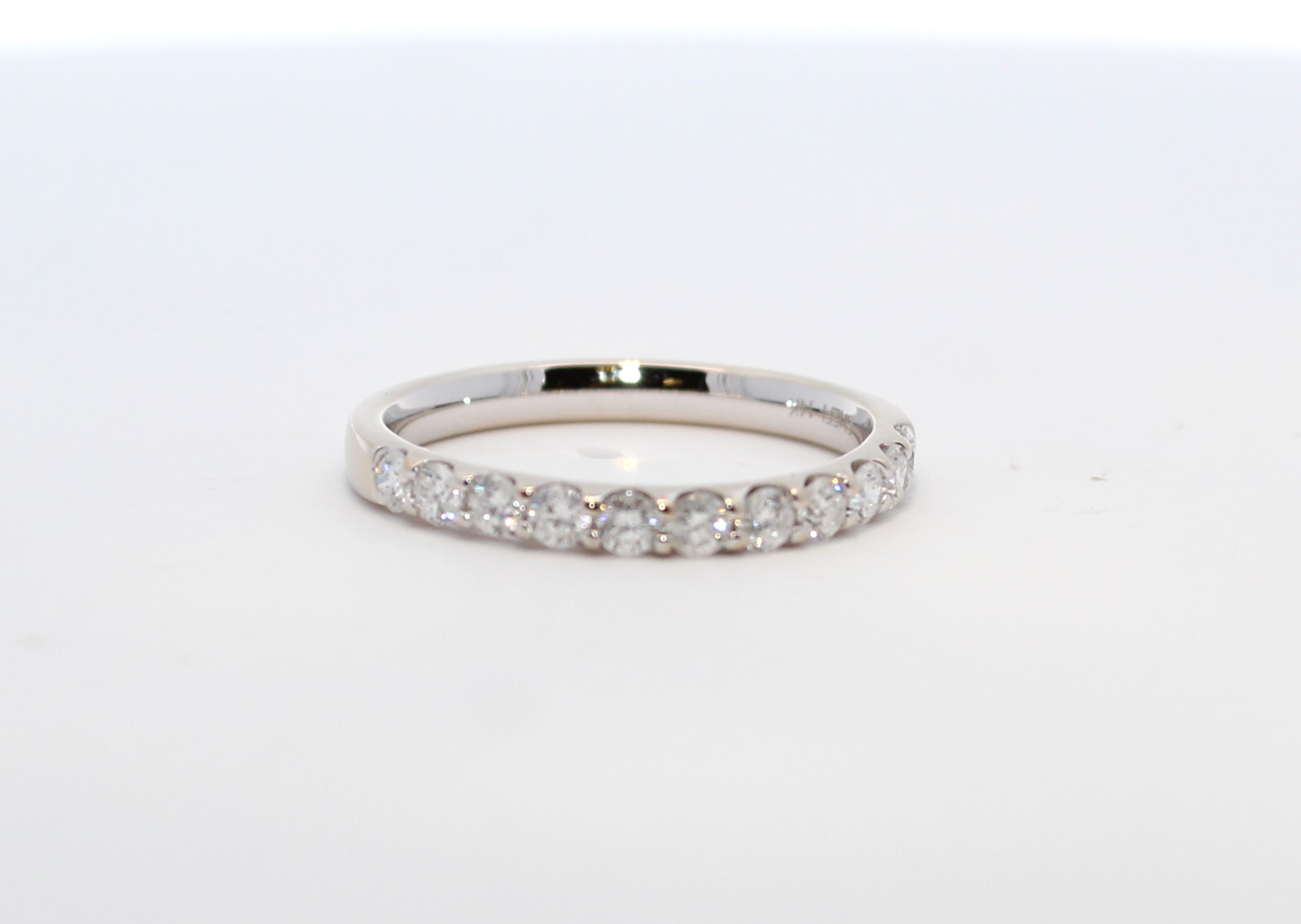 Estate 14 Karat White Gold  Diamond Wedding Band