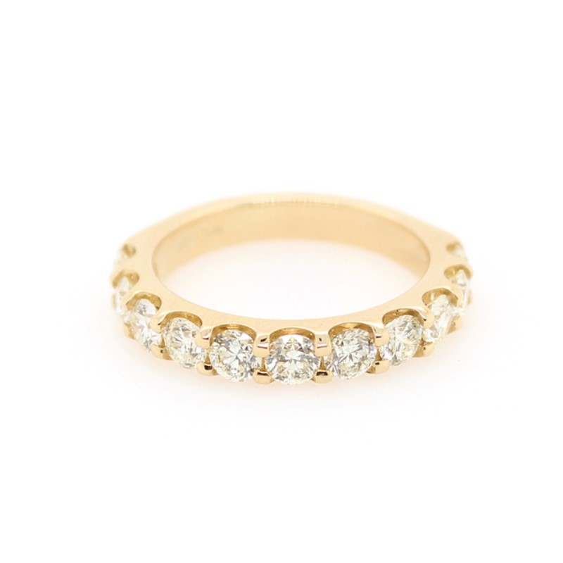 14 Karat Yellow gold Diamond Wedding Band