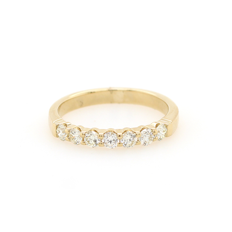 14 Karat Yellow Gold Diamond Wedding Band