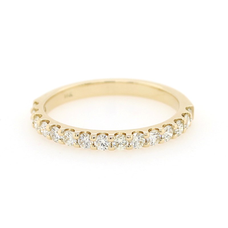 14 Karat Yellow Gold Diamond Wedding Band