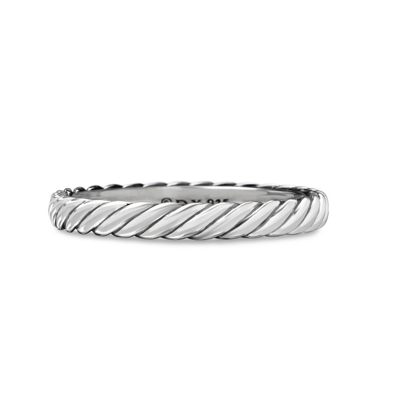 Estate David Yurman 3mm Cable Collectibles Stack Ring in Sterling Silver