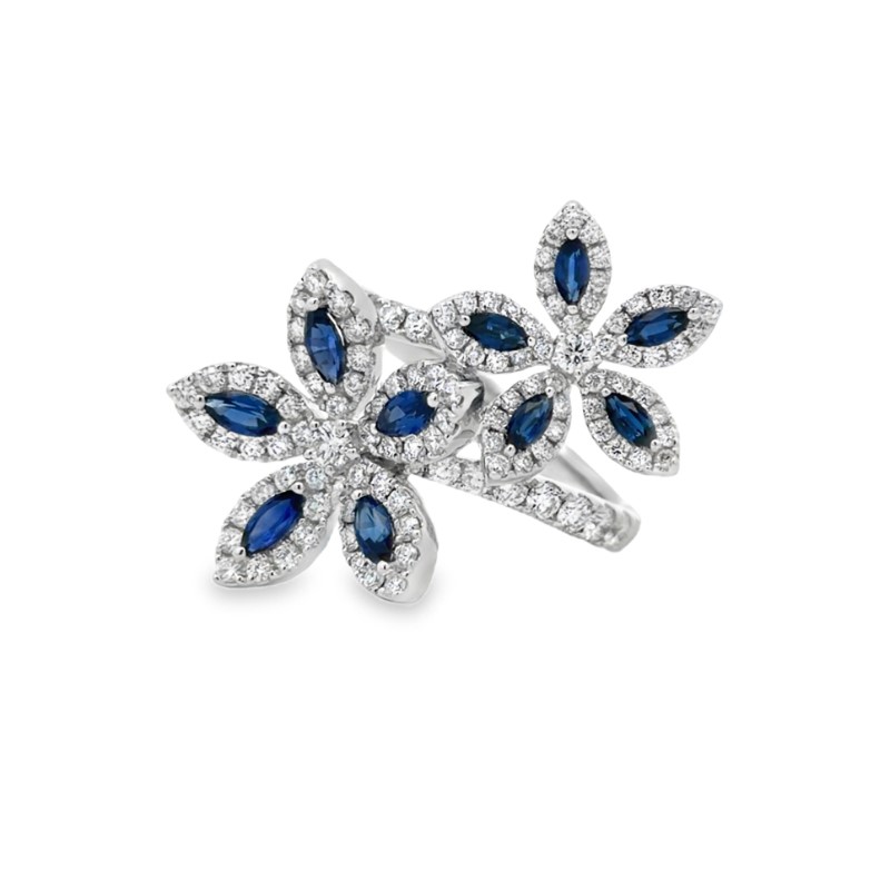 Charles Krypell Double Flower Bypass Ring