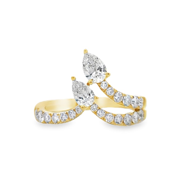 Charles Krypell V Design Multi Shape Diamond Ring