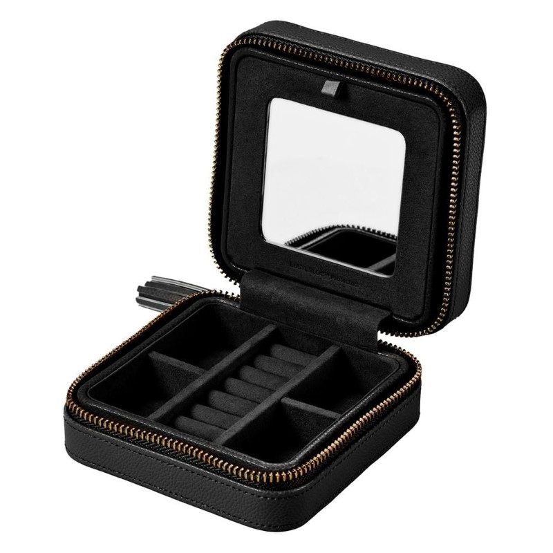 Wolf Lauren Zip Travel Case Black