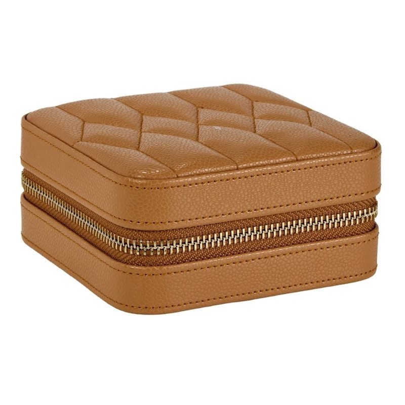 Wolf Lauren Zip Travel Case Caramel