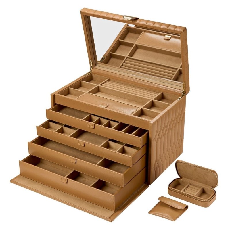 Wolf Lauren Extra Large Jewelry Box Caramel