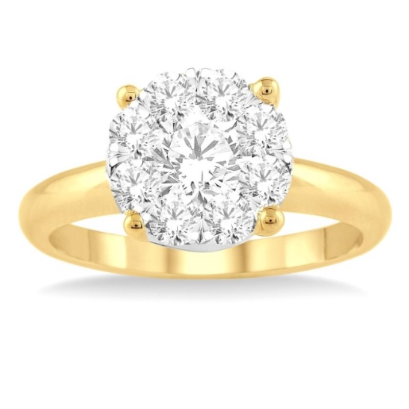 Diamond Cluster Ring