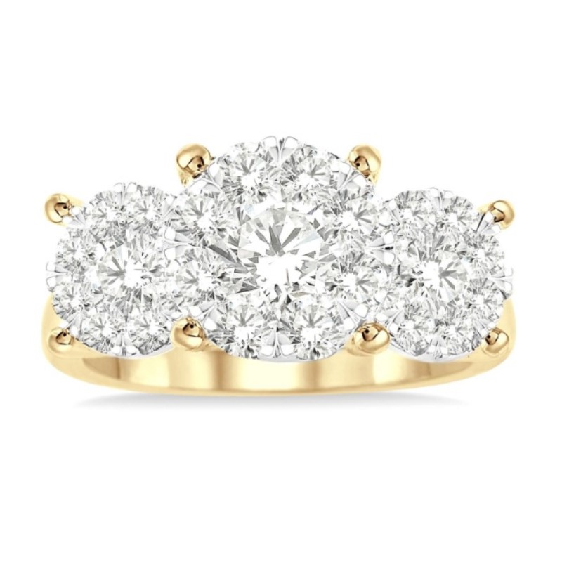 1.50ct Past Present And Future Diamond Engagement Ring
